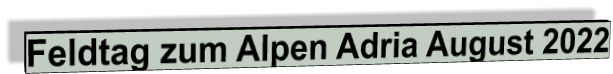 Feldtag zum Alpen Adria August 2022