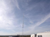 zu Testzwecken wurde eine Vertikale KW 80 bis 10m Battle Creek aufgebaut